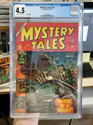 Mystery Tales 13 - Cgc Grade 4.  5 - Golden Age Stan Lee,  Ross Andru,  Joe Sinnott