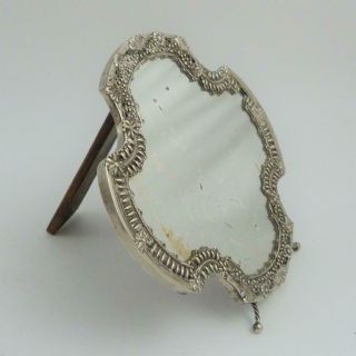 19th Century Dutch Silver Framed Mirror With Hallmarks