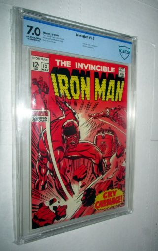 Iron Man 13 Cbcs 7.  0 Marvel 1969 George Tuska Cover.  Controller Appearance.  Cgc