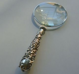 Arthur W.  Pennington Hm Silver Handle Magnifying Glass B/ham 1903 Edwardian