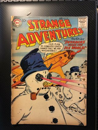 Strange Adventures 79 Classic Invasion Of The Space - Snowmen Bizarre Cover