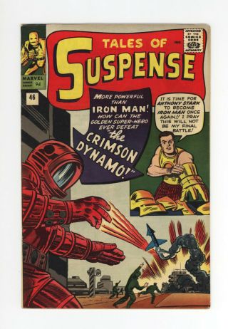 Tales Of Suspense 46 F/vf 7.  0 - Iron Man - Fantastic Cover By Jack Kirby - Uk