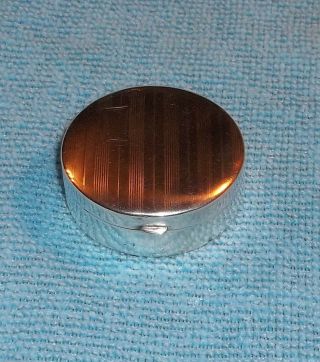 F&m Whiting Sterling Pill Box Vintage