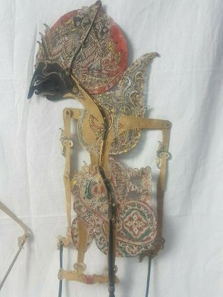 Vintage WAYANG Kulit (shadow puppet) From Java Indonesia 7