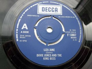 Davie Jones & The King Bees (bowie) Liza Jane Uk Decca