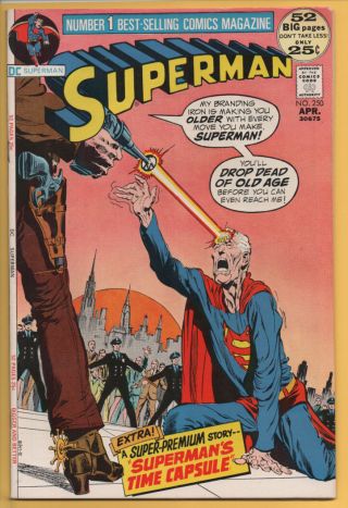 Superman 250 Dc Comics 1972 Neal Adams Cover Vf,