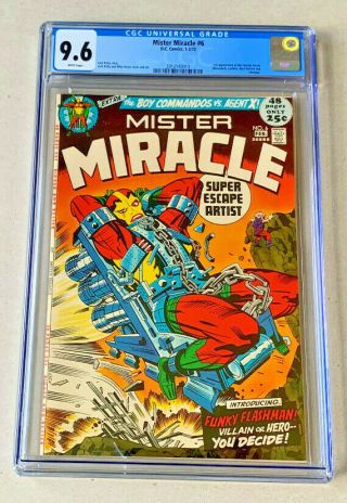Mister Miracle 6,  Cgc 9.  6 Jack Kirby,  1st App.  Of Female Furies White Pages