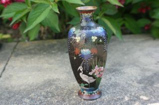 Antique Chinese Japanese Bronze Cloisonne Small Vase