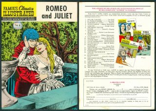 Philippine Famous Classic Illustrated Komiks Comics Romeo And Juliet Comics