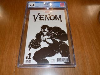Venom 1 Todd Mcfarlane Sketch Cover - Cgc 9.  4 White Pages - First App Venom