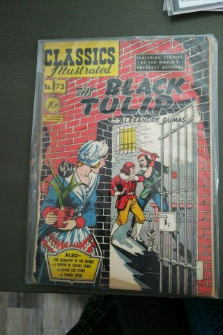 Classics Illustrated 73 [o] - The Black Tulip (jul 1950,  Gilberton) Very Rare