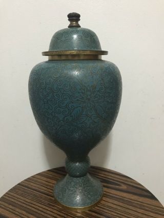 19 Centruy Chinese Cloisonne Vase With Cover