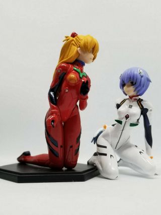 Evangelion Asuka/rei Promo Figures Set Plug Suit Mini Official Kaiyodo