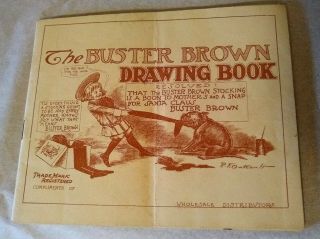 Buster Brown Drawing Book Rare Black Americana Comic 1903 Vg - -