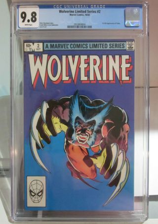 Wolverine (limited Series) 2 1982 Cgc 9.  8 1st Full Yukio Claremont/miller