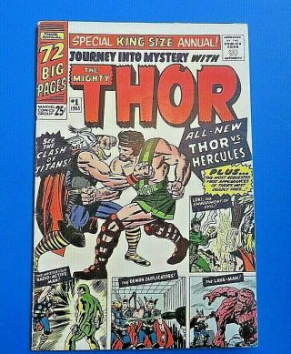 Journey Into Mystery Mighty Thor King - Size Annual 1 Comic Marvel Silver Vf -
