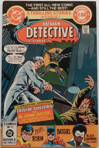 Detective Comics 495 (oct 1980,  Dc),  Vfn - Nm,  68 Page Issue
