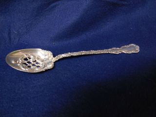 2 Vtg Pat 1891 Antique Whiting Sterling Silver Louis Xv Olive Nut Spoon