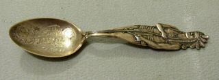 Petoskey Michigan Native American Indian Sterling Silver Souvenir Spoon