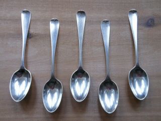 Antique Sterling Silver Demitasse Spoons - Set Of 5 - London 1895 - 50.  5 Gr.