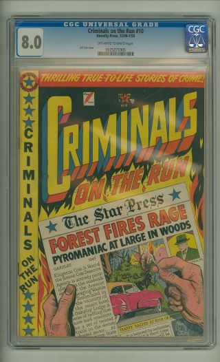 Criminals On The Run 10 (cgc 8.  0) Ow/w Pages; Only One Graded Higher (c 23905)