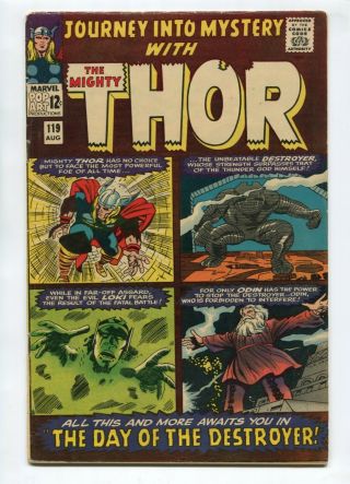 1965 Marvel Journey Into Mystery 119 1st Appearance Warriors Three Fine B1