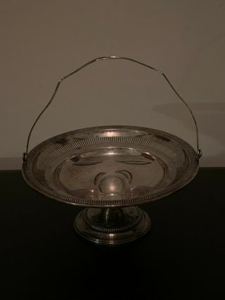 Kenilworth Watrous Sterling Silver Weighted Compote/candy Dish W/slotted Handle.