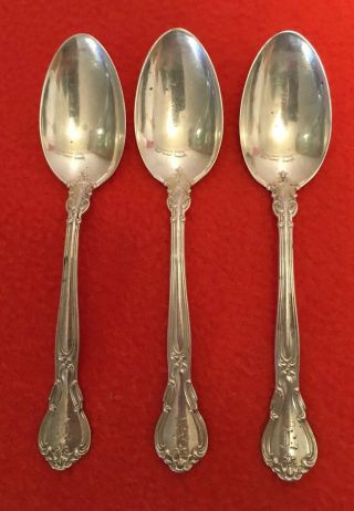 3 Sterling Silver Gorham Chantilly 5 O’clock Spoons