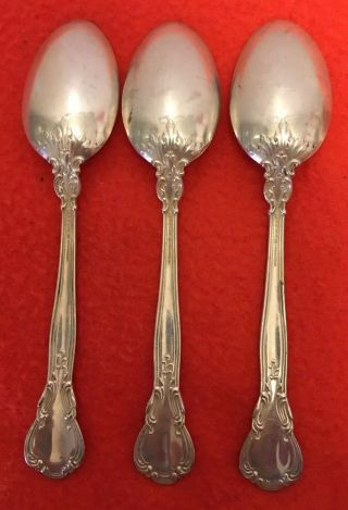 3 Sterling Silver Gorham Chantilly 5 O’Clock Spoons 2