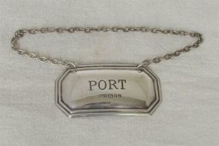 A Vintage Solid Sterling Silver Port Decanter Label London 1990.