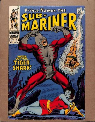 Sub - Mariner 5 - Higher Grade - 1st Tiger Shark Avengers Marvel Comics