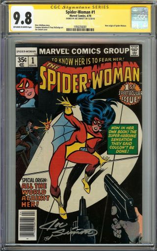 Spider - Woman 1 Cgc 9.  8 Ss Joe Sinnott Origin Of Spider - Woman Marvel Comics