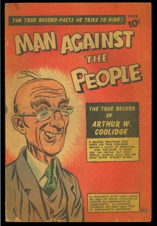 Man Against The People Nn Not In Guide Political Giveaway Comic 1950 Gd,