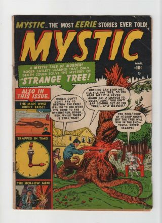 Mystic 1 Vintage Marvel Atlas Comic Pre - Code/hero Horror 1st Issue Gold 10c