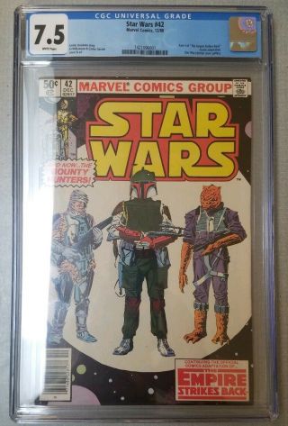 Star Wars 42 Cgc 7.  5 (dec 1980,  Marvel) 1st Boba Fett