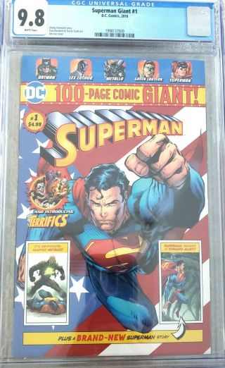 Superman Giant 1 Jim Lee Cover Cgc 9.  8