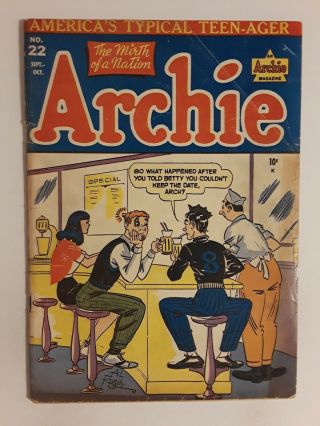 Archie Comics 22 (gd,  2.  5) 1946 Golden Age America 