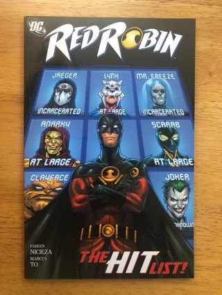 Red Robin Volume 3 The Hit List Dc Comics Tpb Rare Oop 2011 Nm 1st Print