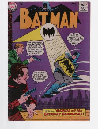 Batman 170 Vg - 3.  5 Silver Age / Dc Comics J