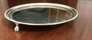 Antique Silver Plated Claw Footed Tray Salver - James Dixon