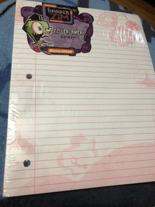 Rare Invader Zim Gir Lined Notebook Filler Paper