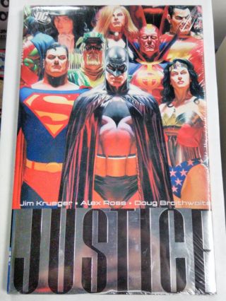 Dc Justice Vol 1 Hardcover Hc 1st Print In Shrink Near To Alex Ross