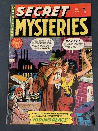 Secret Mysteries 16 (1953) Pre - Code Horror Comic - Myron Fass Cover -