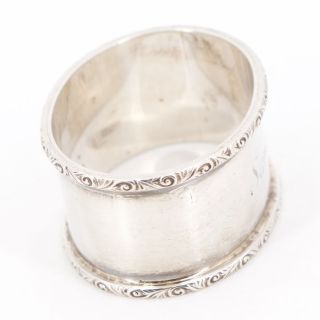 VTG Sterling Silver - C&N Crisford & Norris Engraved Name Napkin Ring - 31g 2