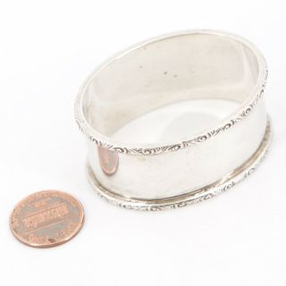 VTG Sterling Silver - C&N Crisford & Norris Engraved Name Napkin Ring - 31g 3