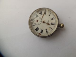 A Vintage " Pure White Metal " Cased H Samuel Railway Timekeeper Pocket Watch