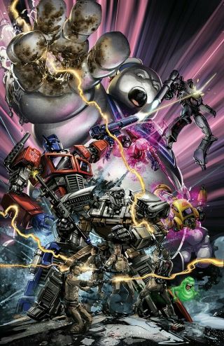 Transformers Ghostbusters 1 Crain Virgin Variant Idw Comics Nm Unread