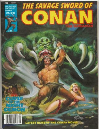 Savage Sword Of Conan 48 1980 Curse Of The Night Demon