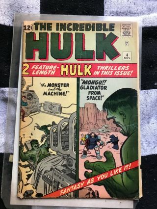 The Incredible Hulk 4 (nov,  1962 Marvel)