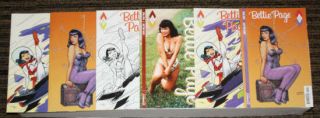 Bettie Page (2017) 5 - Six Cover Set A - F 1:10,  1:20 & 1:30 - Linsner,  Photo